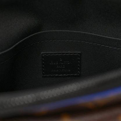 Louis Vuitton Monogram Macassar S Lock Messenger Blue 6 of 9