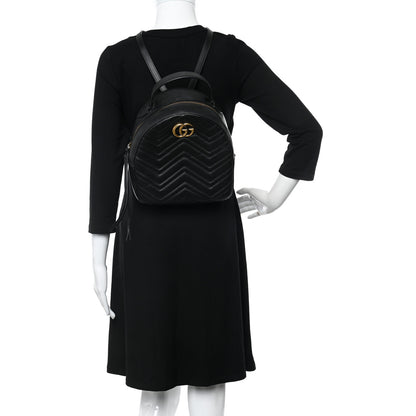 Gucci Calfskin Matelasse GG Marmont Backpack Black 2 of 13