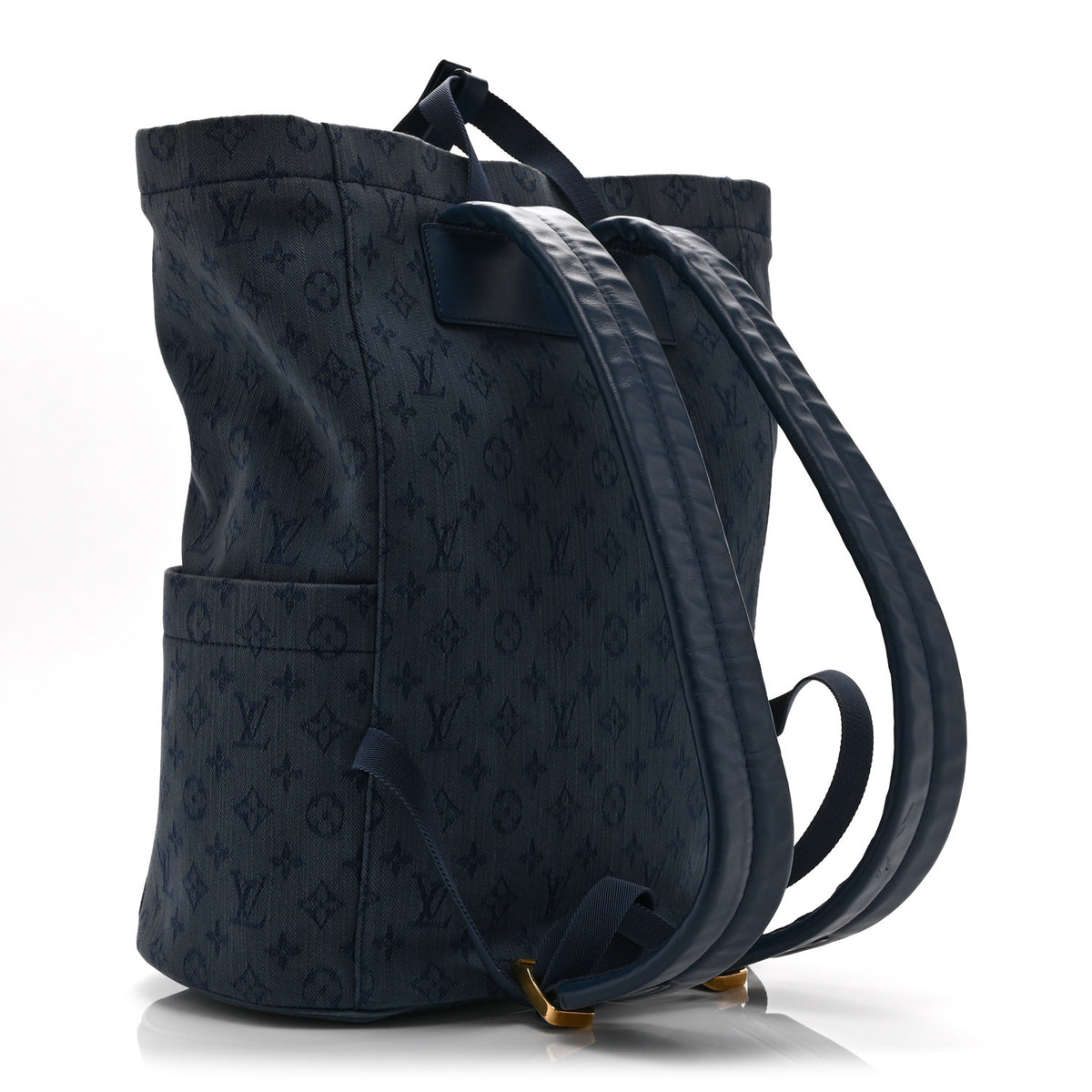 Louis Vuitton Monogram Denim Chalk Backpack Navy 3 of 10