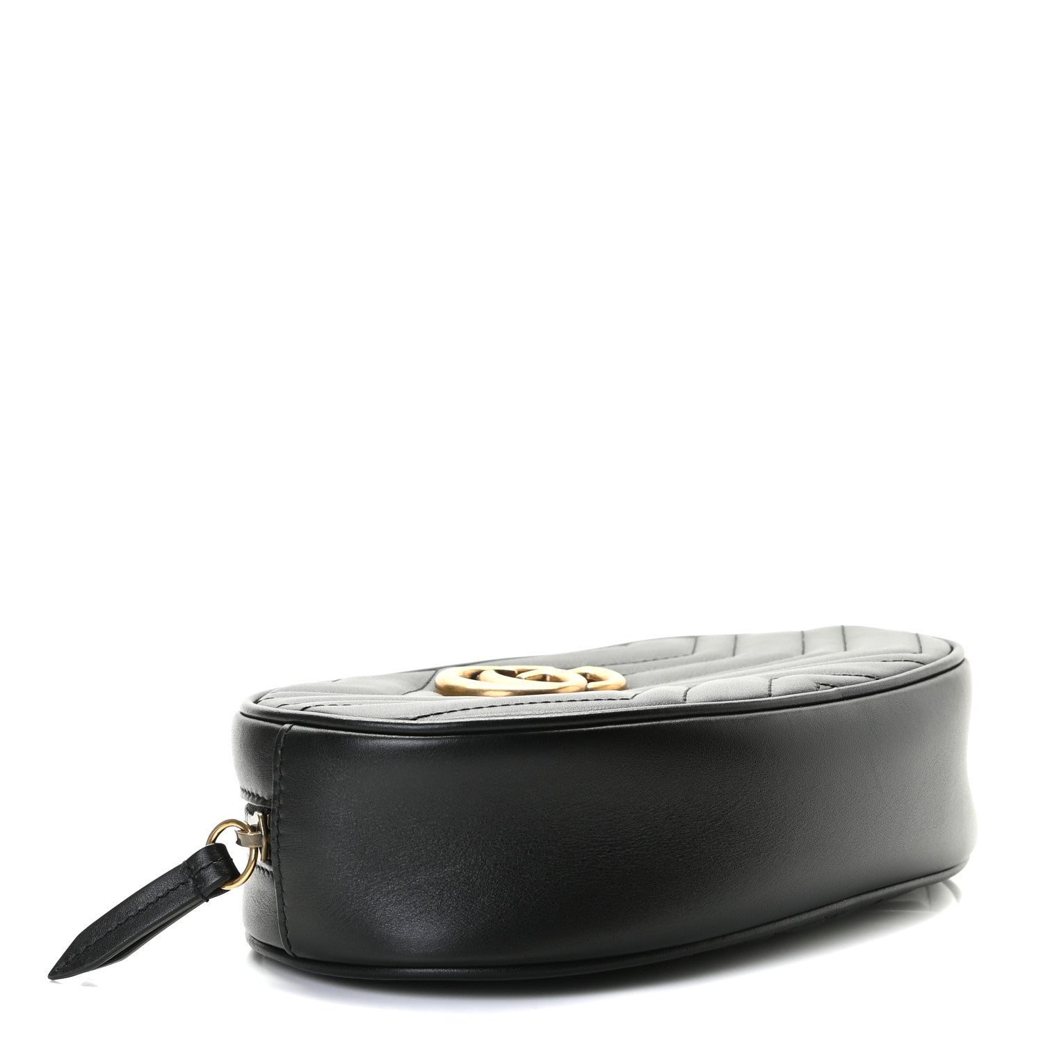 Gucci Calfskin Matelasse GG Marmont Belt Bag 65 26 Black 4 of 9