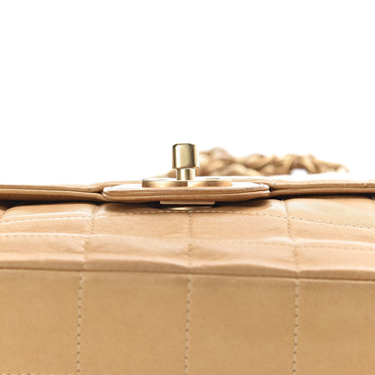 Chanel Lambskin Quilted Medium Chocolate Bar Flap Beige 17 of 17