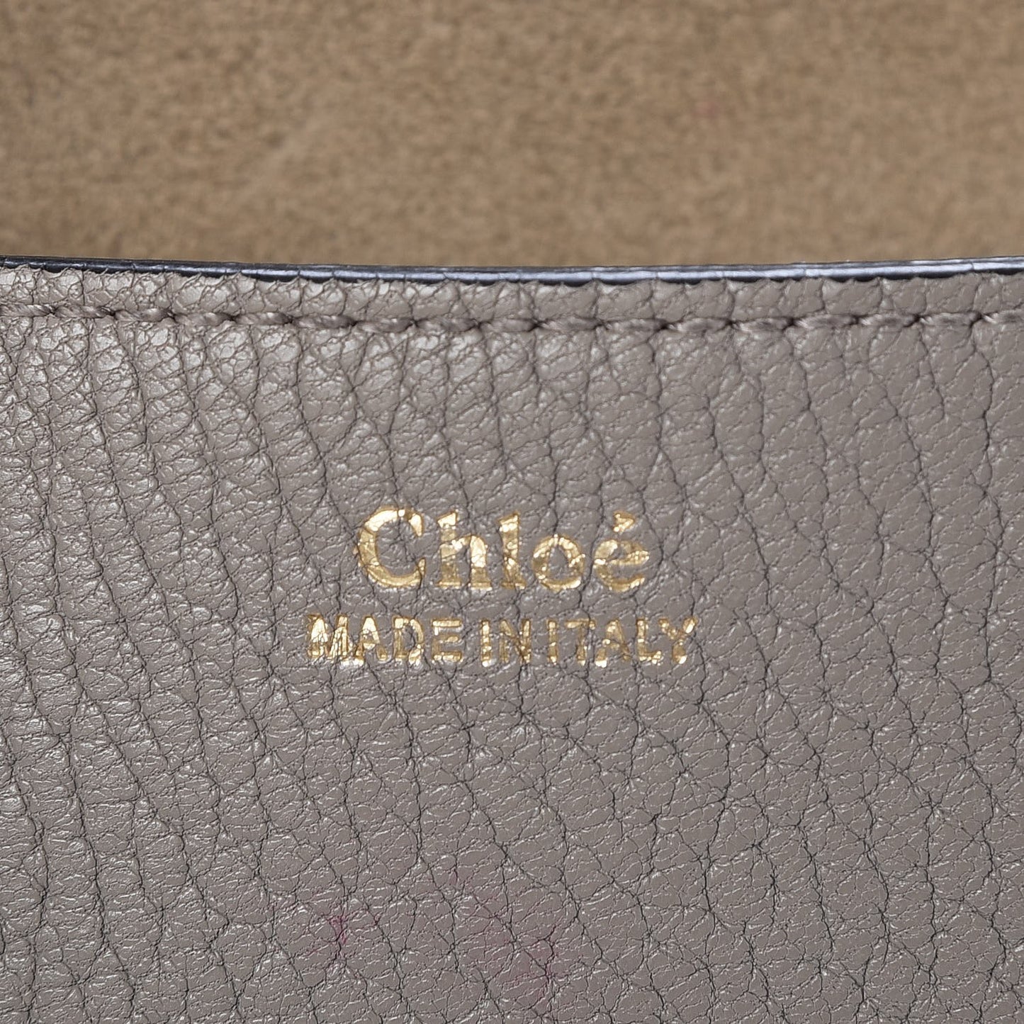 Grained Lambskin Mini Drew Shoulder Bag Motty Grey