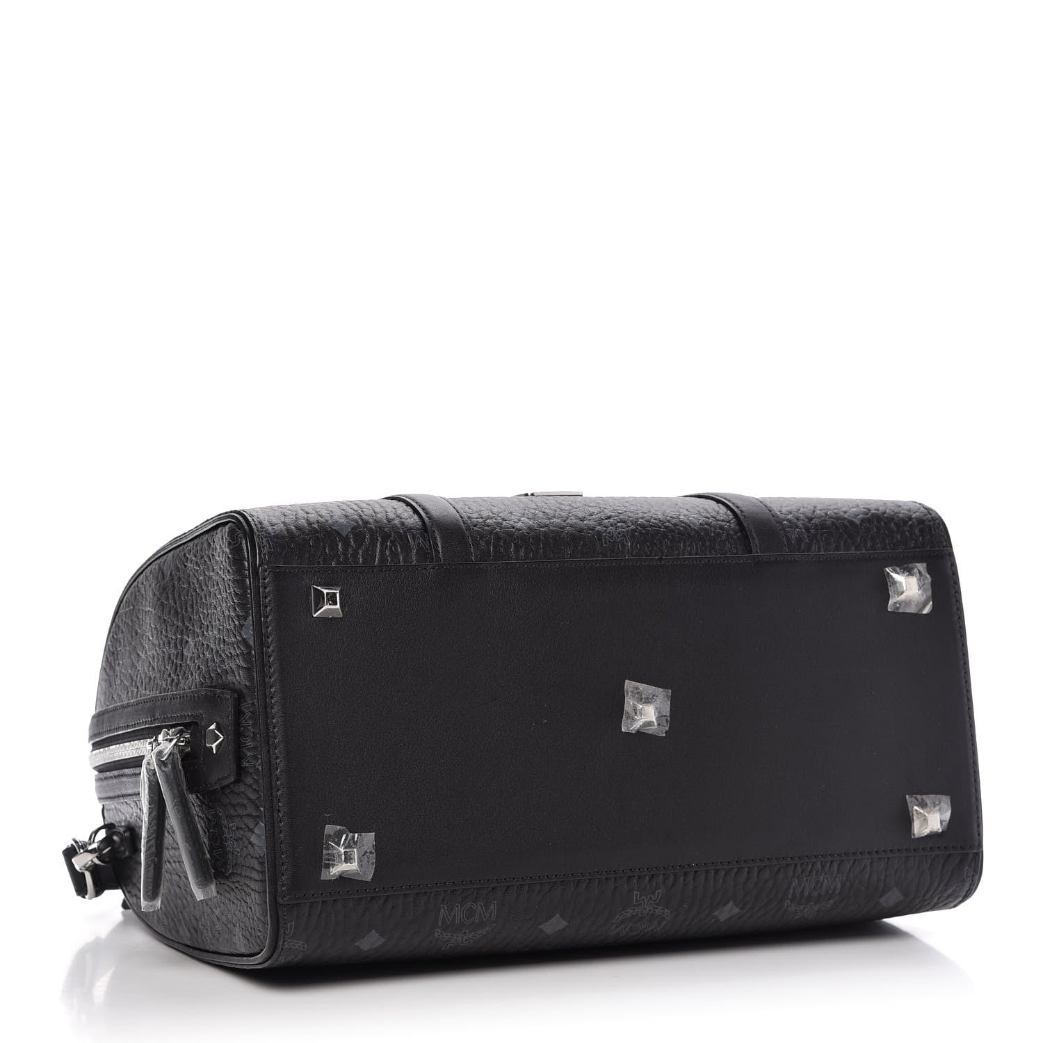 MCM Visetos Medium Essential Boston Bag Black 4 of 8