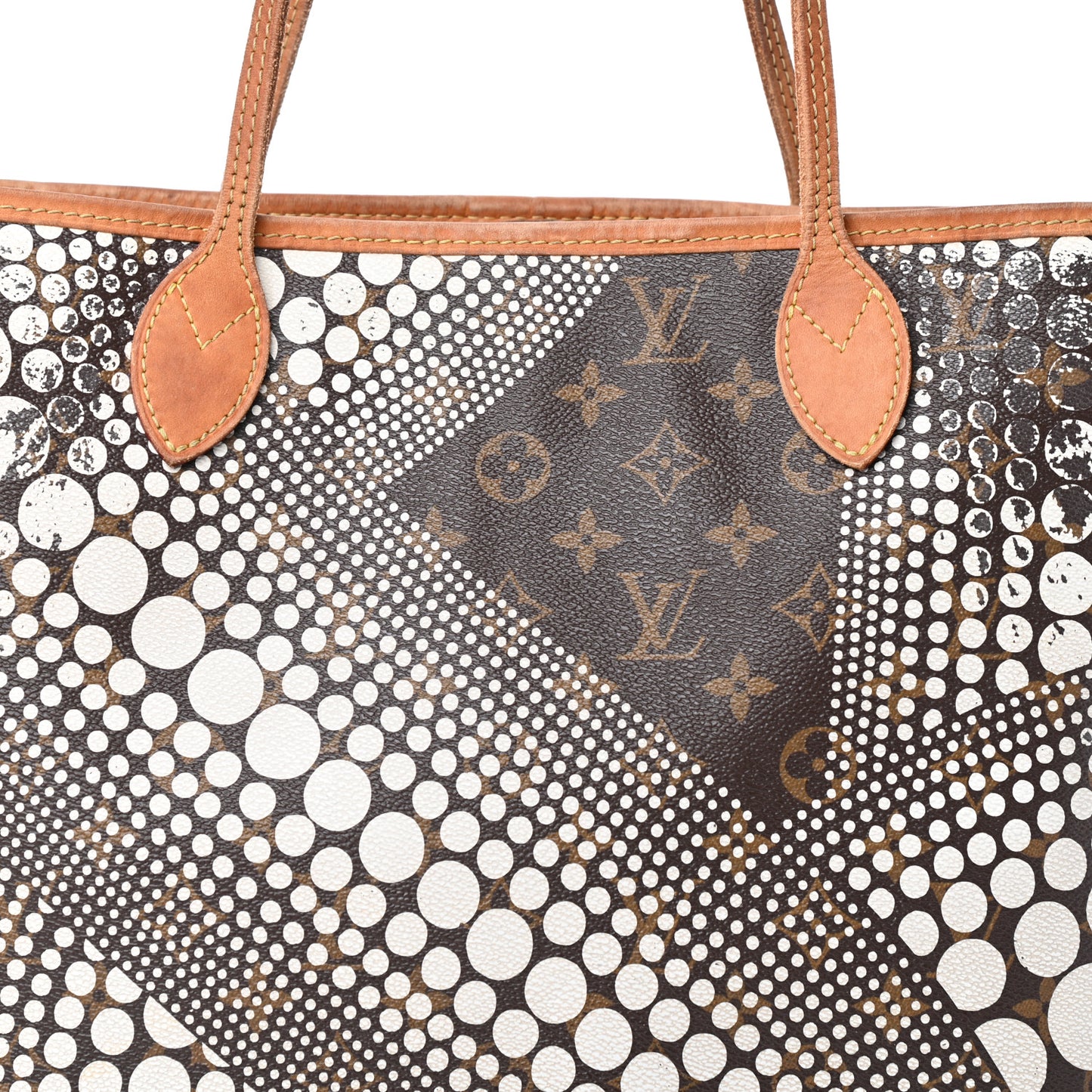 Monogram Kusama Waves Neverfull MM White