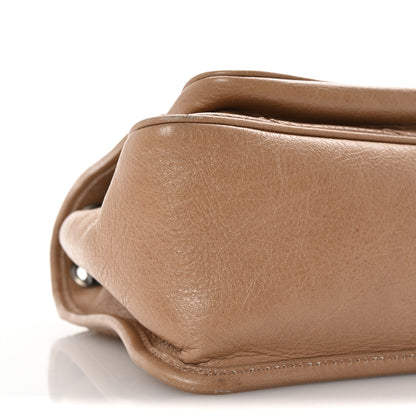 Saint Laurent Crinkled Calfskin Matelasse Monogram Medium Niki Chain Satchel Dark Toffee 8 of 9