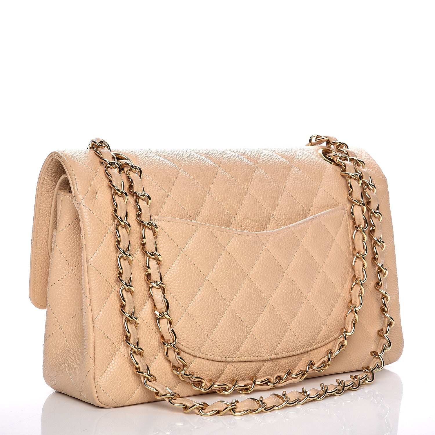 Chanel Caviar Quilted Medium Double Flap Beige Clair 3 of 16