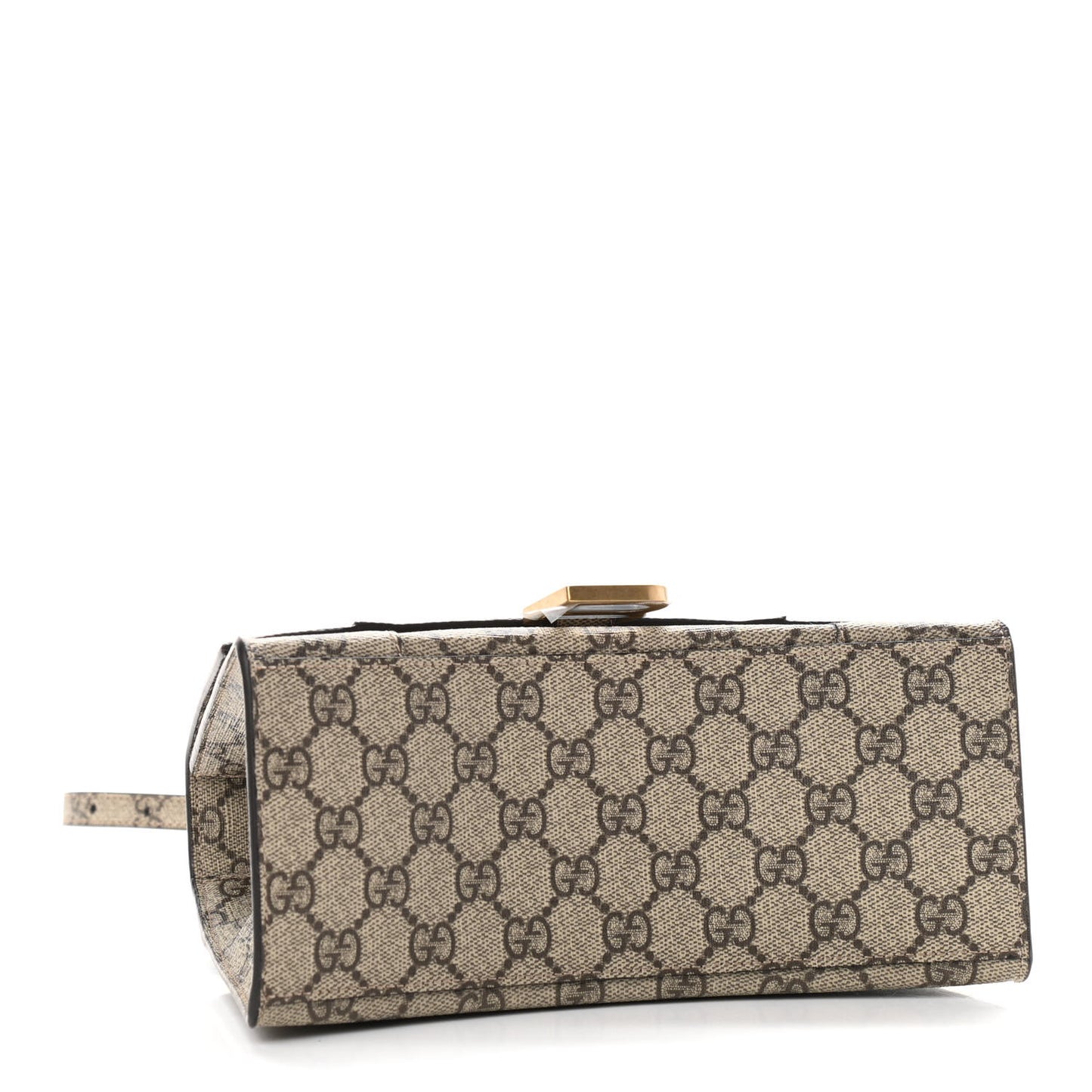 X GUCCI GG Supreme Monogram Small Hourglass Top Handle Bag Beige Ebony