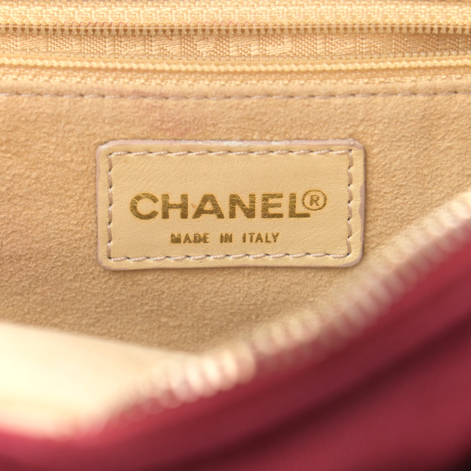 Chanel Jersey Quilted CC Chocolate Bar Bag Burgundy 6 of 11