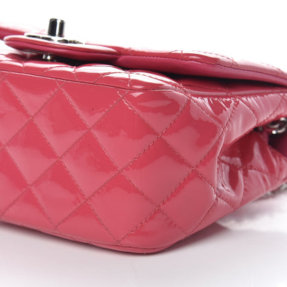 Chanel Patent Quilted Mini Square Flap Pink 12 of 13