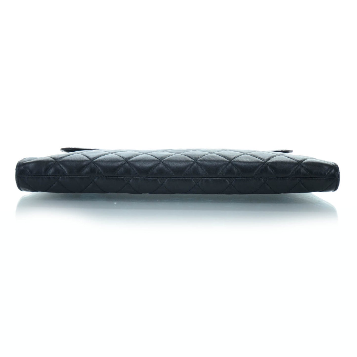 Calfskin Quilted Document Portfolio Holder Black