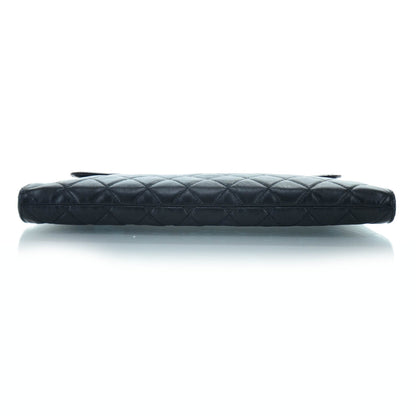 Chanel Calfskin Quilted Document Portfolio Holder Black 5 of 10