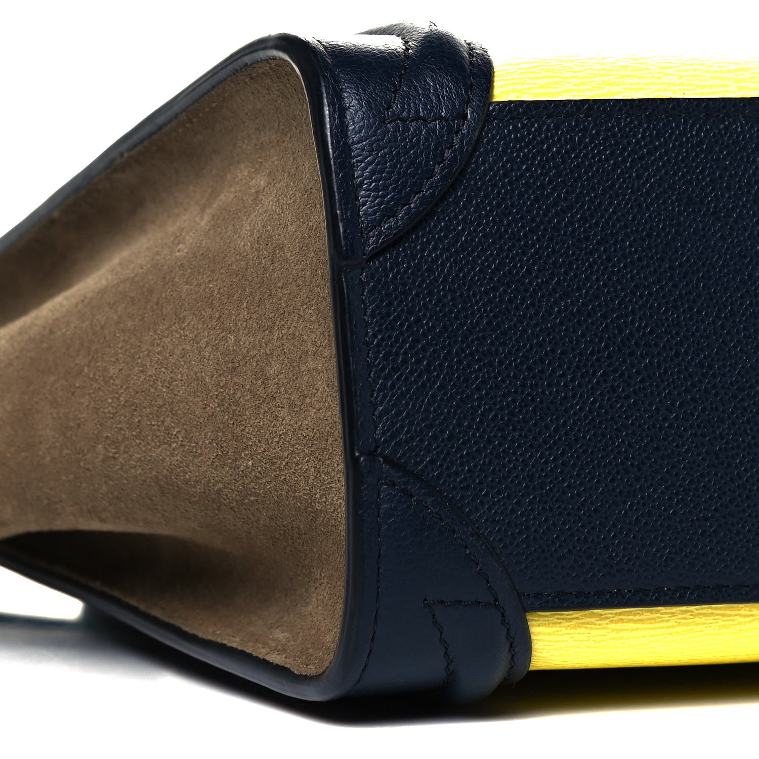 Celine Leige Calfskin Suede Tri-color Nano Luggage Multicolor 7 of 8