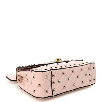 Valentino Garavani Nappa Small Rockstud Spike Shoulder Bag Water Rose 4 of 10