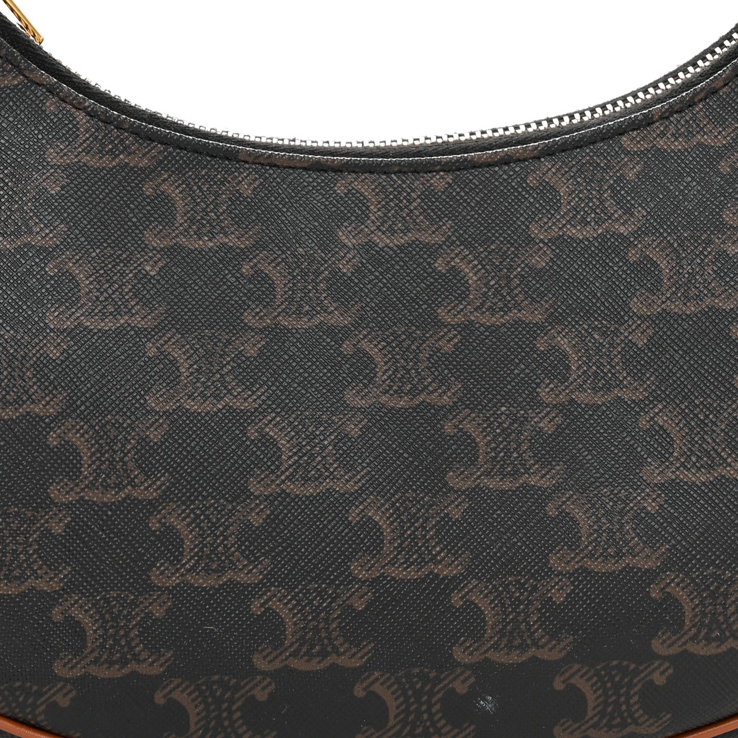 Triomphe Canvas Calfskin Ava Shoulder Bag Tan