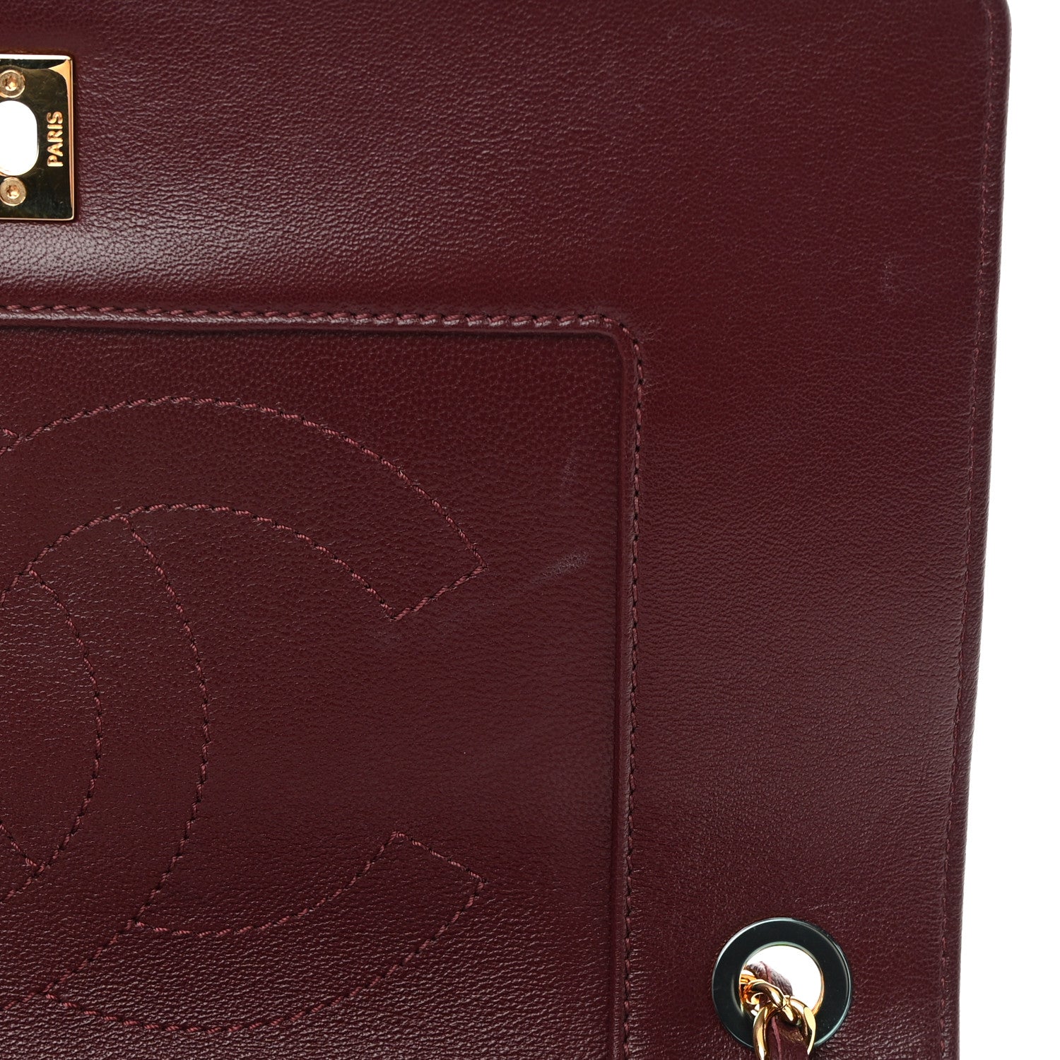 Chanel Sheepskin Quilted Vintage Mademoiselle Flap Dark Red 14 of 20