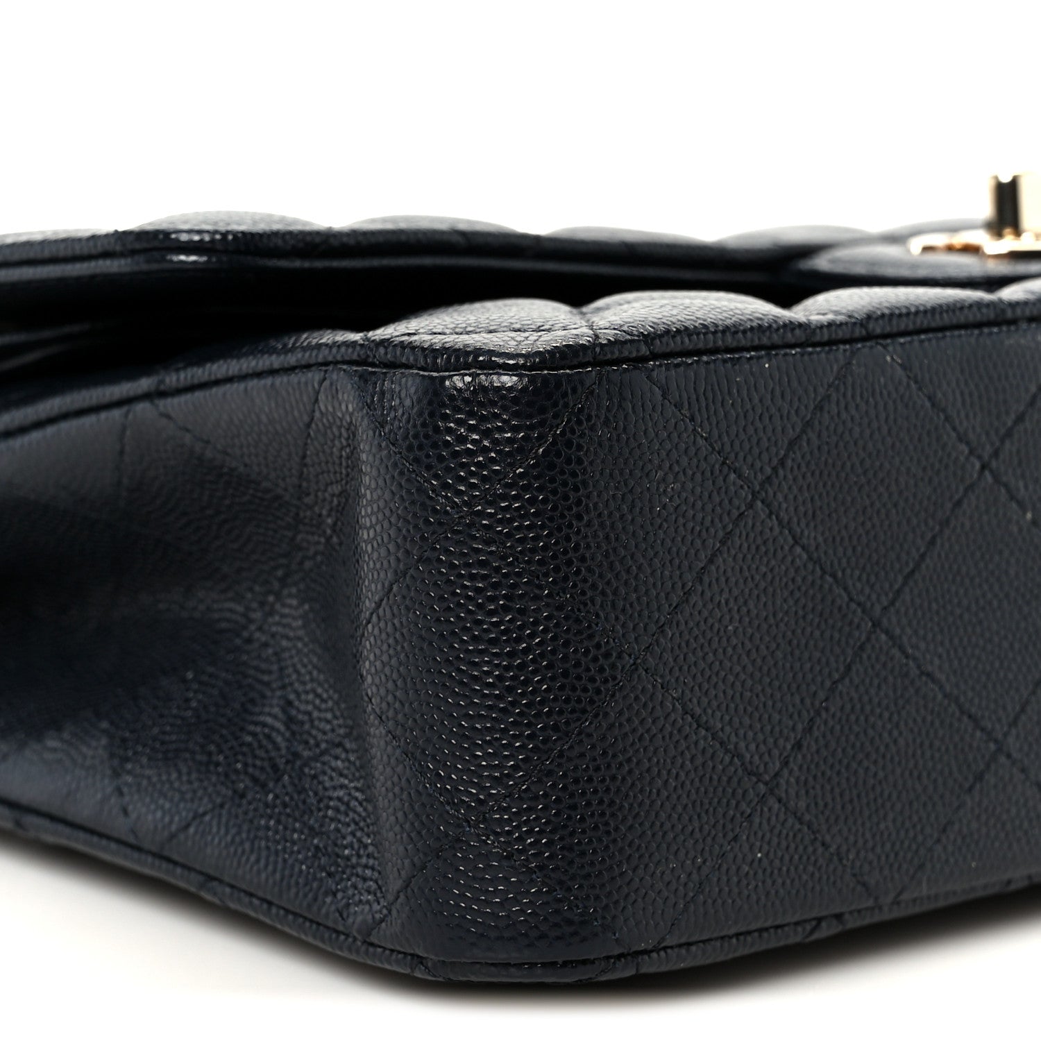 Chanel Caviar Quilted Medium Double Flap Navy 10 of 12