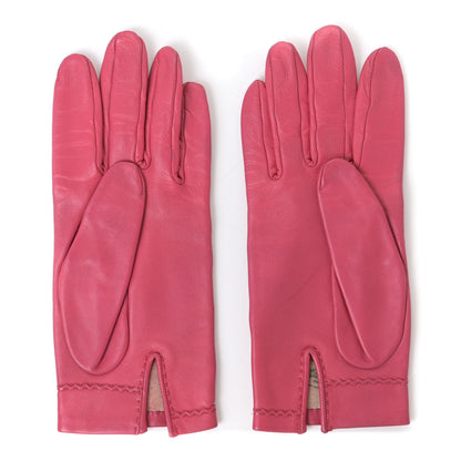 Hermes Lambskin Gloves 7 Pink 2 of 13