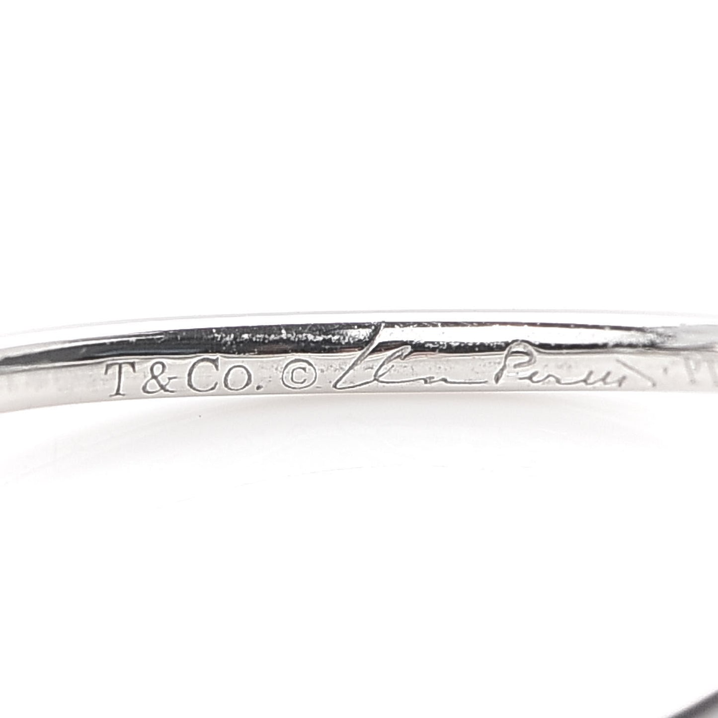 Platinum Diamond Elsa Peretti Single-Row Wave Ring 48 4.5
