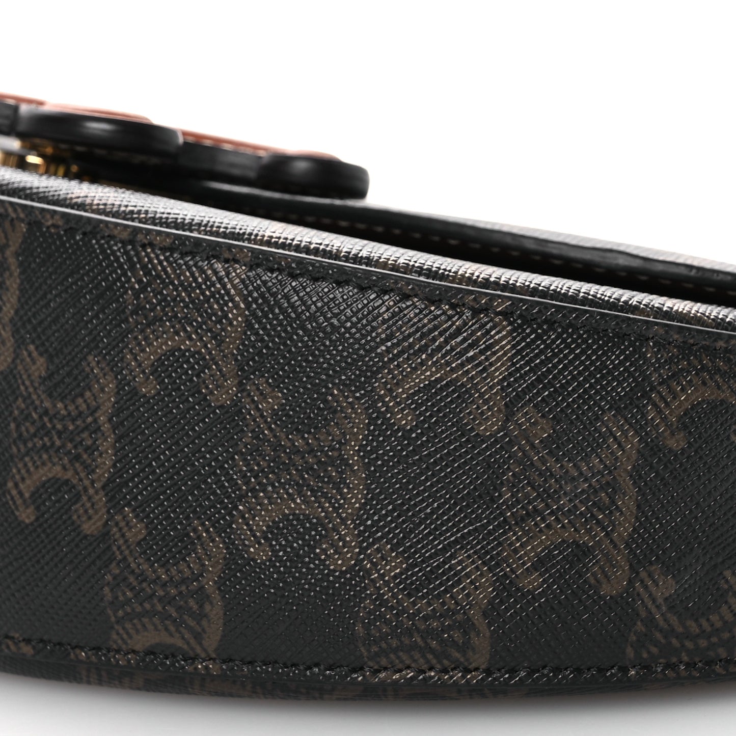 Calfskin Triomphe Canvas Besace Tan