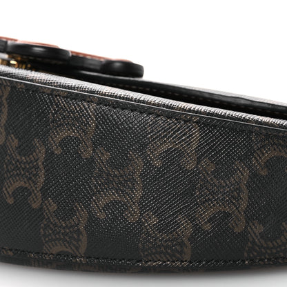 Celine Calfskin Triomphe Canvas Besace Tan 9 of 11