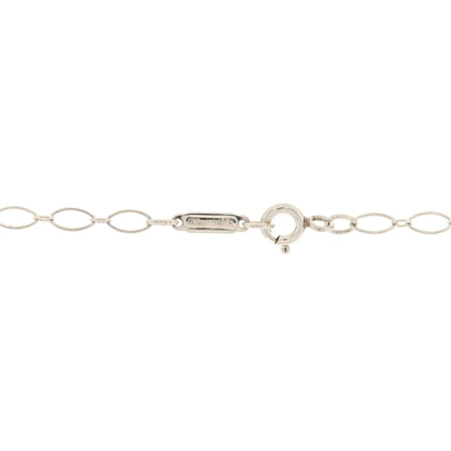 Tiffany Sterling Silver Diamond Blossom Key Pendant Link Necklace 5 of 6