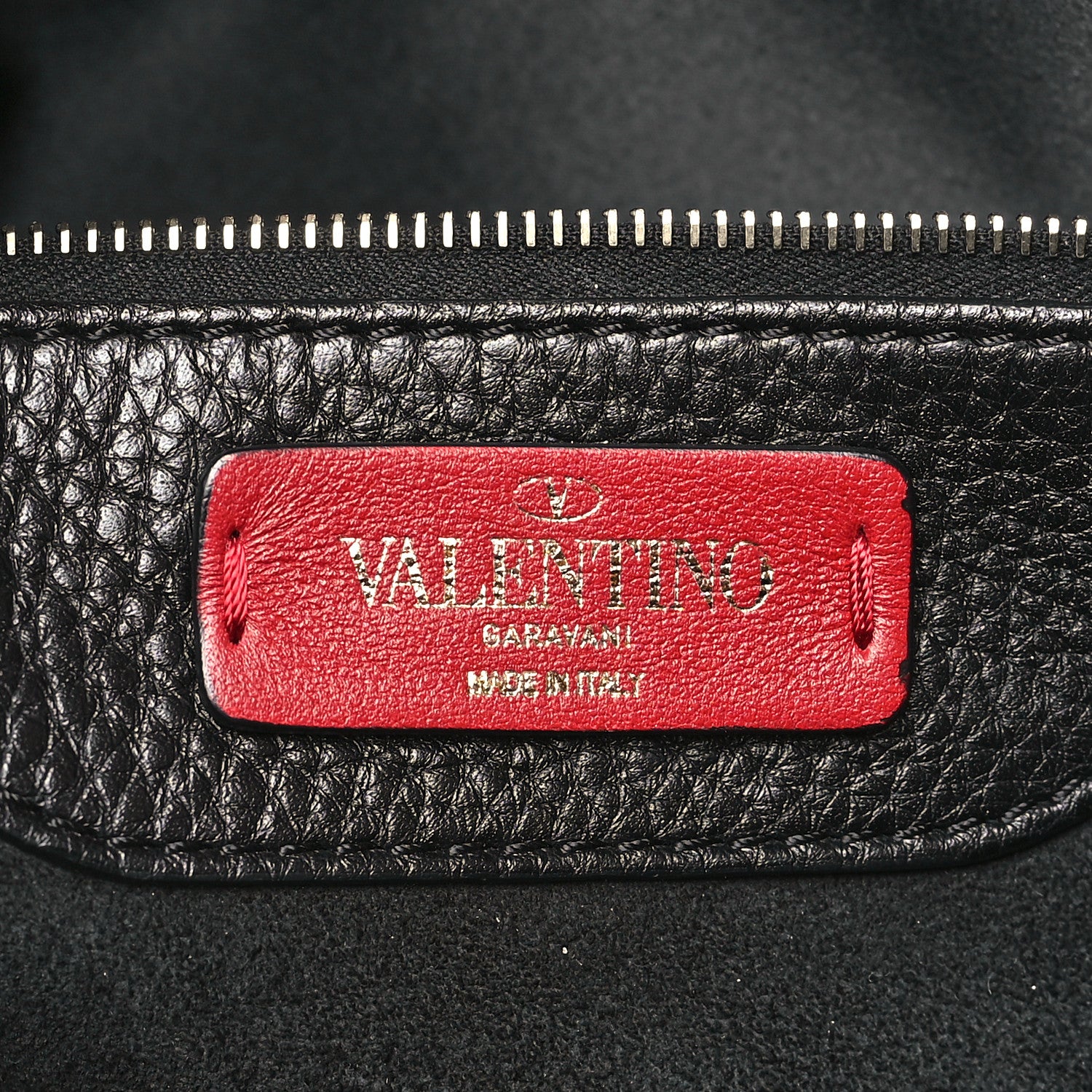 Valentino Garavani Grained Calfskin Rockstud Shoulder Tote Black 6 of 10