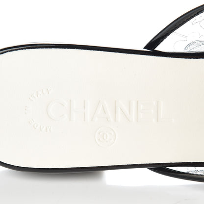 Chanel Patent Calfskin PVC Mule 39 Transparent Black 7 of 8