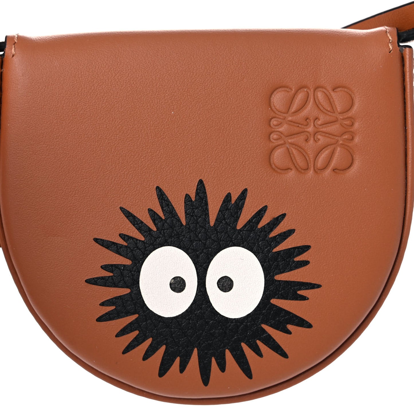X SPIRITED AWAY Calfskin Mini Heel Pouch Tan