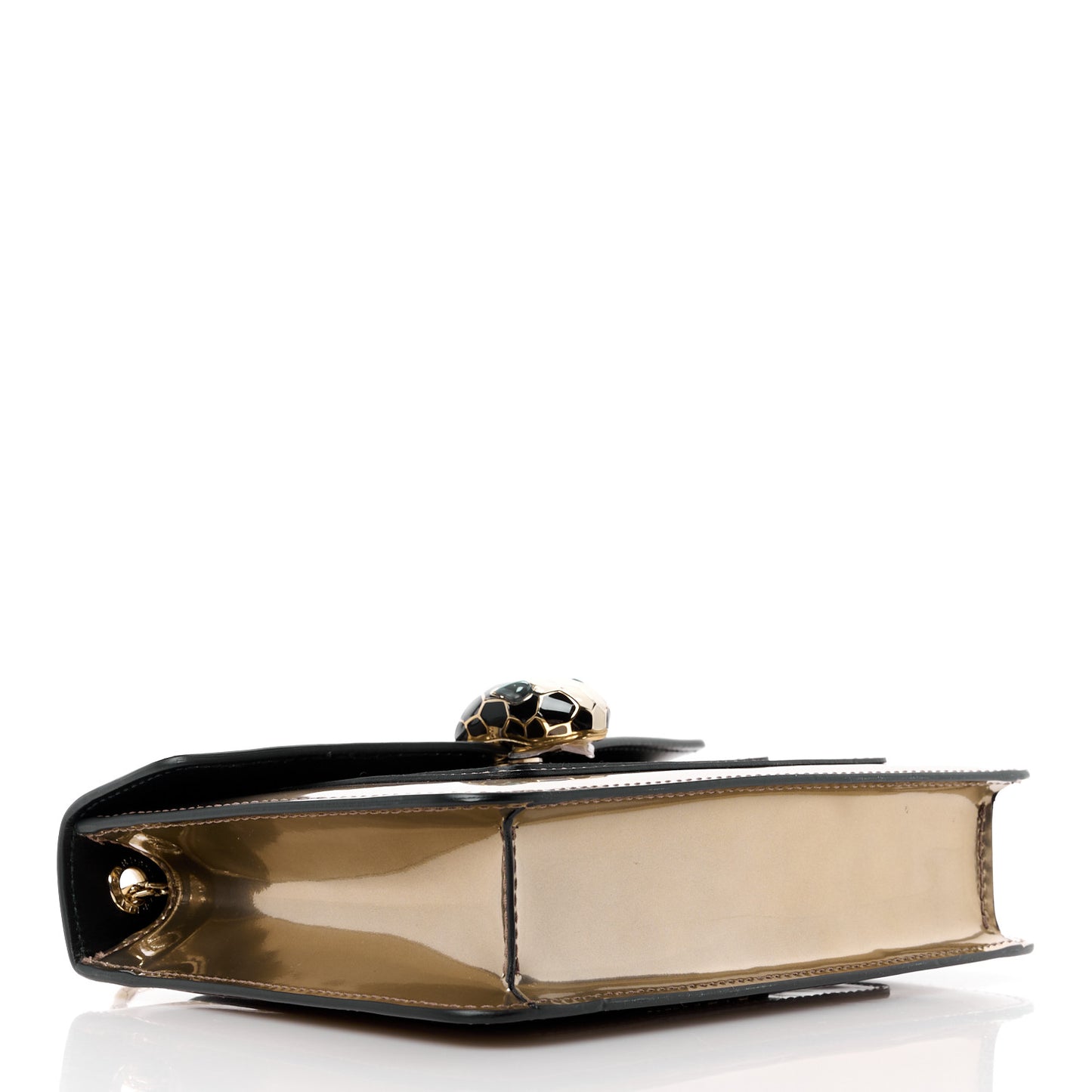Metallic Calfskin Small Serpenti Forever Snake Strap Crossbody Bag Bronze