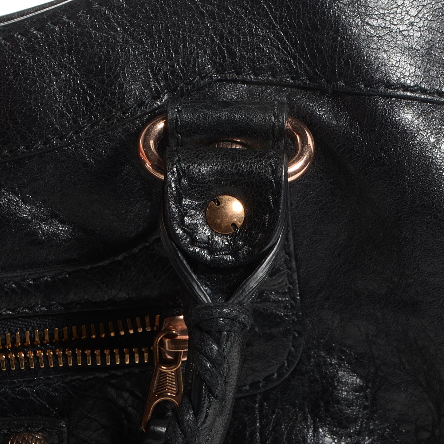 Agneau Giant 12 Rose Gold Hardware Town Black