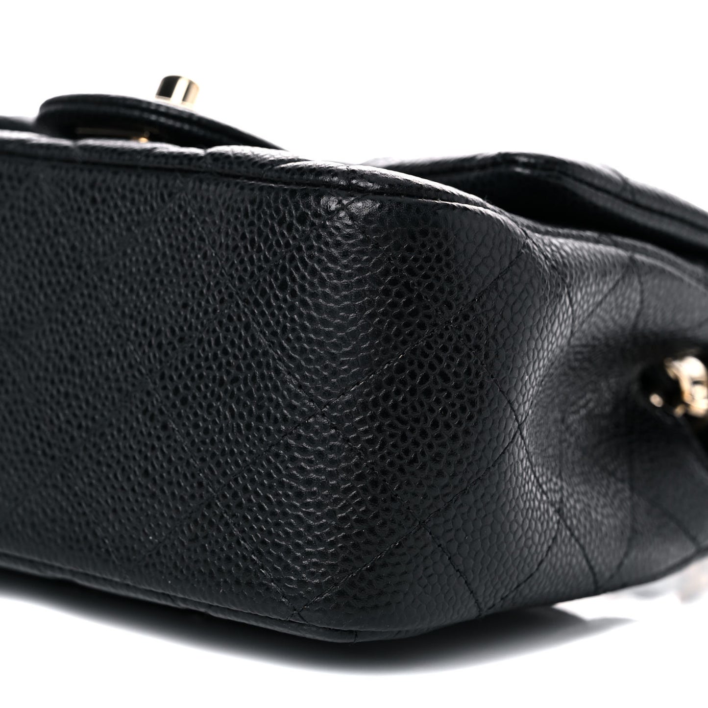 Caviar Quilted Mini Square Flap Black
