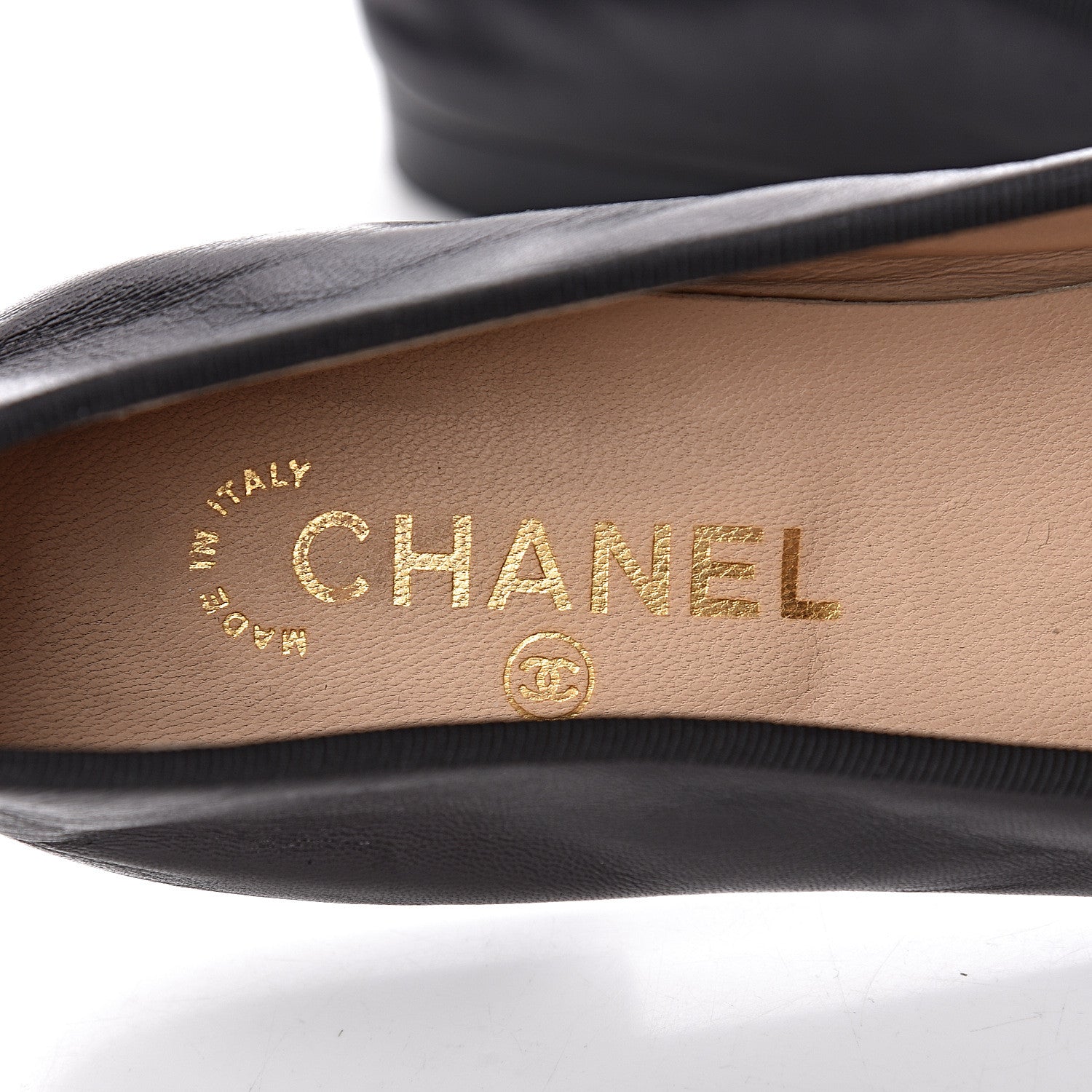 Chanel Lambskin Patent Cap Toe Ballerina Flats 41 Black 6 of 15