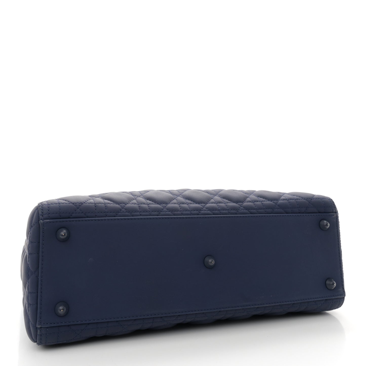 Ultra Matte Calfskin Cannage Large Lady Dior Blue