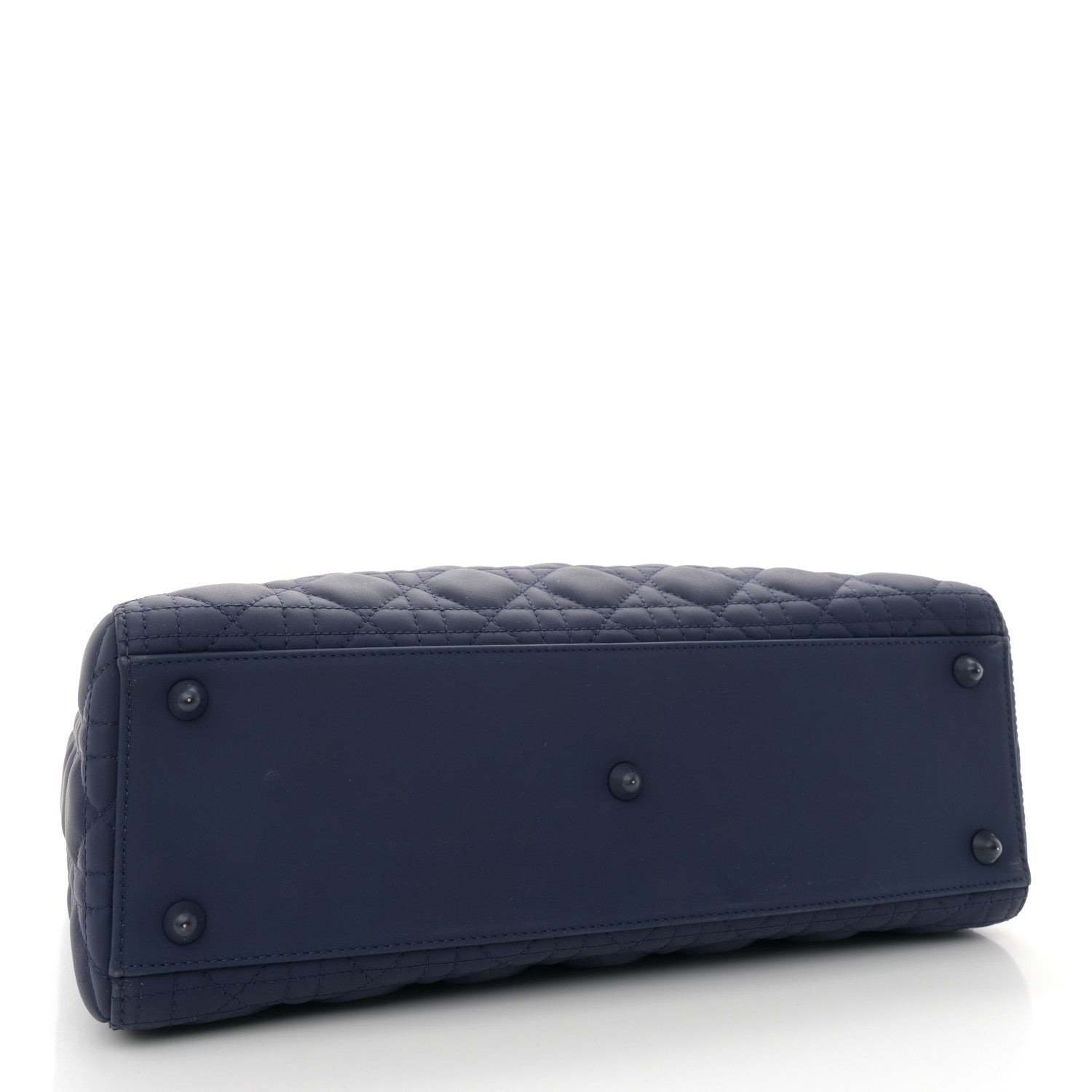 Christian Dior Ultra Matte Calfskin Cannage Large Lady Dior Blue 4 of 14