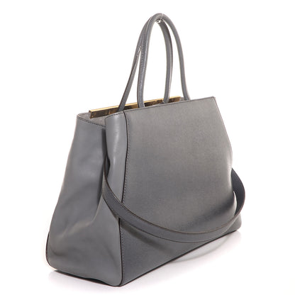 Fendi Vitello Elite Flamingo Regular 2Jours Tote Grigio Grigio Chiaro 5 of 11