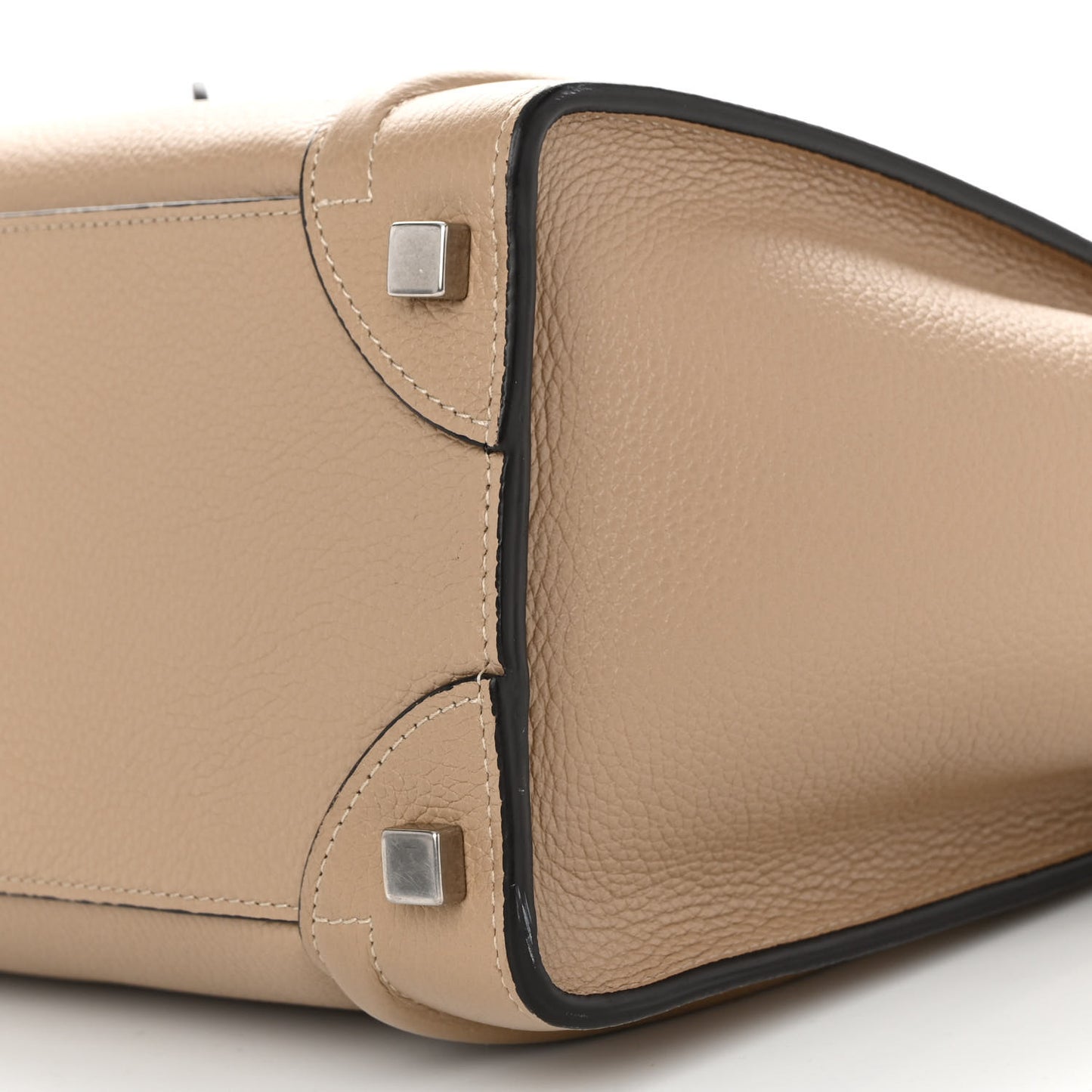 Drummed Calfskin Micro Luggage Dune