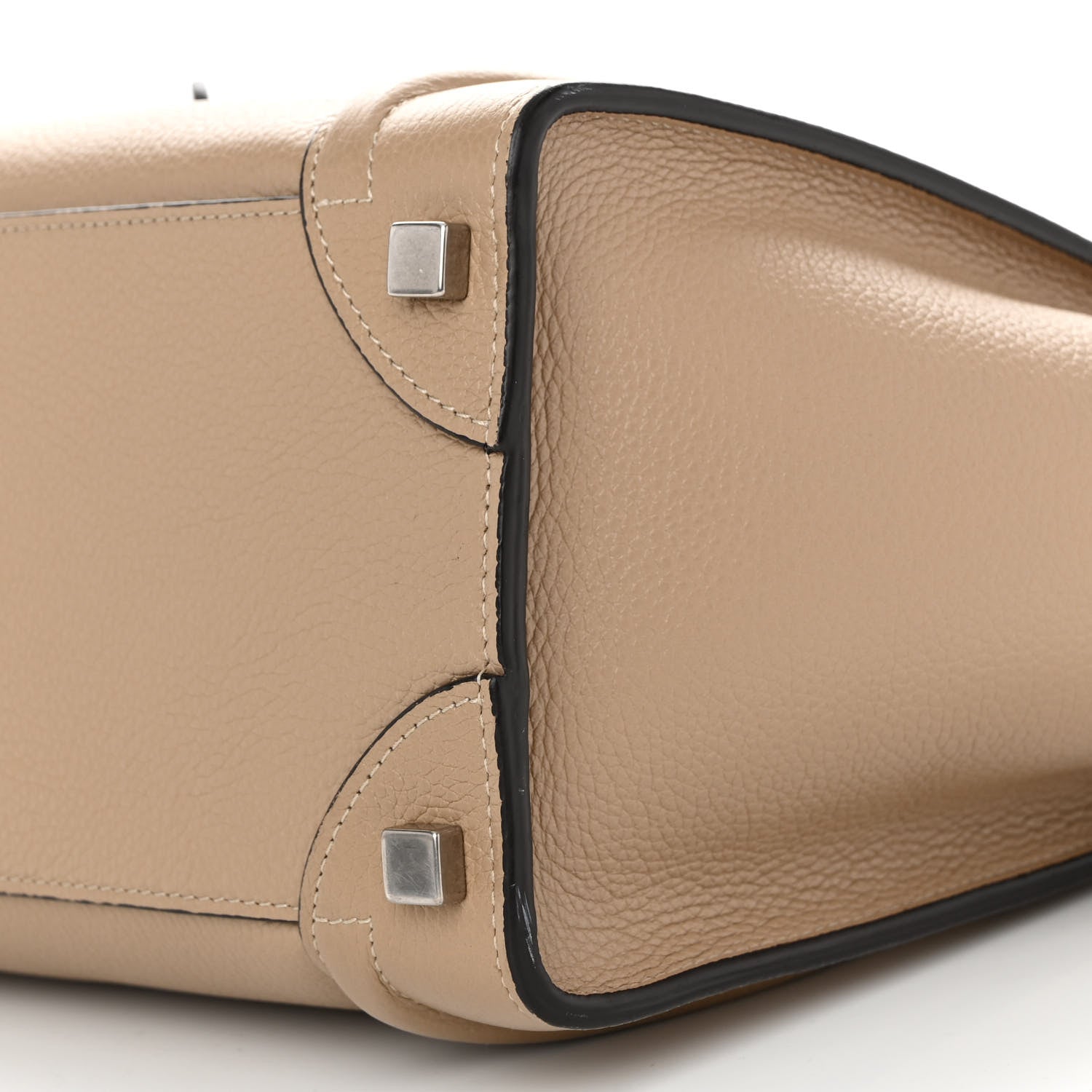 Celine Drummed Calfskin Micro Luggage Dune 9 of 10