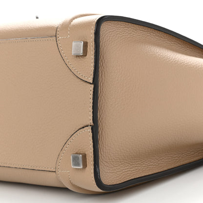 Celine Drummed Calfskin Micro Luggage Dune 9 of 10
