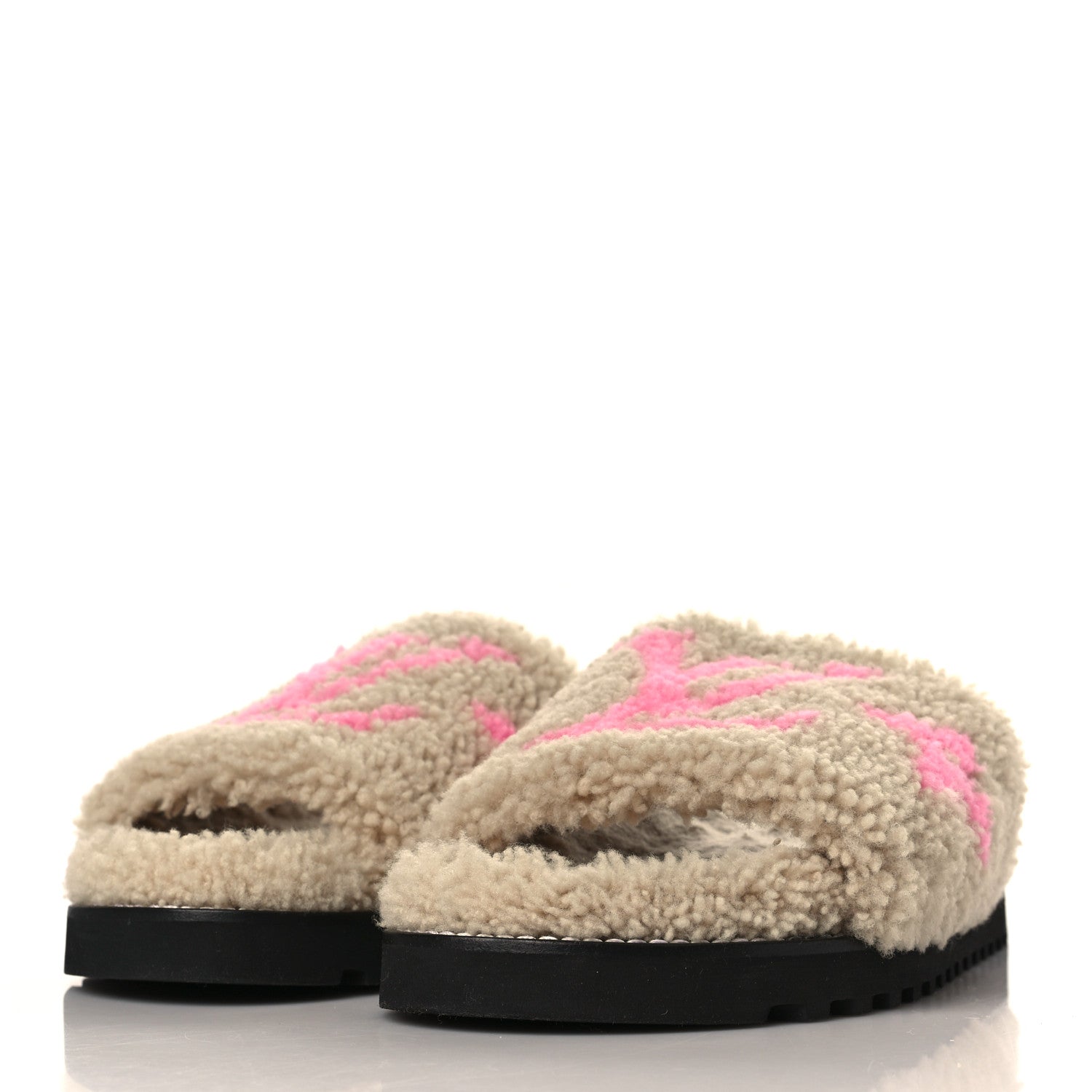 Louis Vuitton Shearling Paseo Flat Comfort Mule 38 Beige 3 of 9
