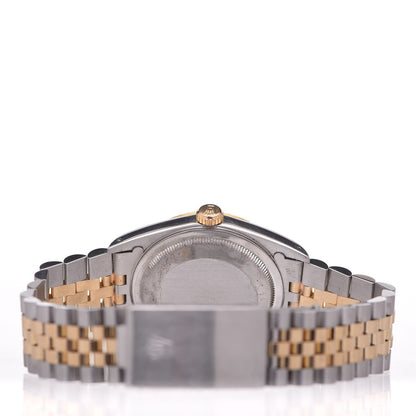 Rolex Stainless Steel 18K Yellow Gold 36mm Oyster Perpetual Datejust Watch Champagne 16233 5 of 6