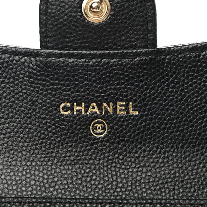 Chanel Caviar Quilted Flap Card Holder On Chain Black 6 of 13