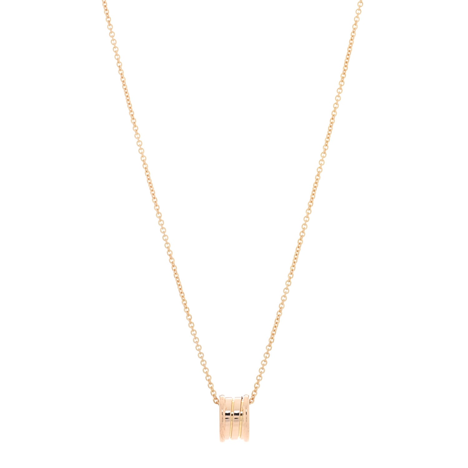 Bulgari 18K Rose Gold B.Zero1 Pendant Necklace 1 of 5