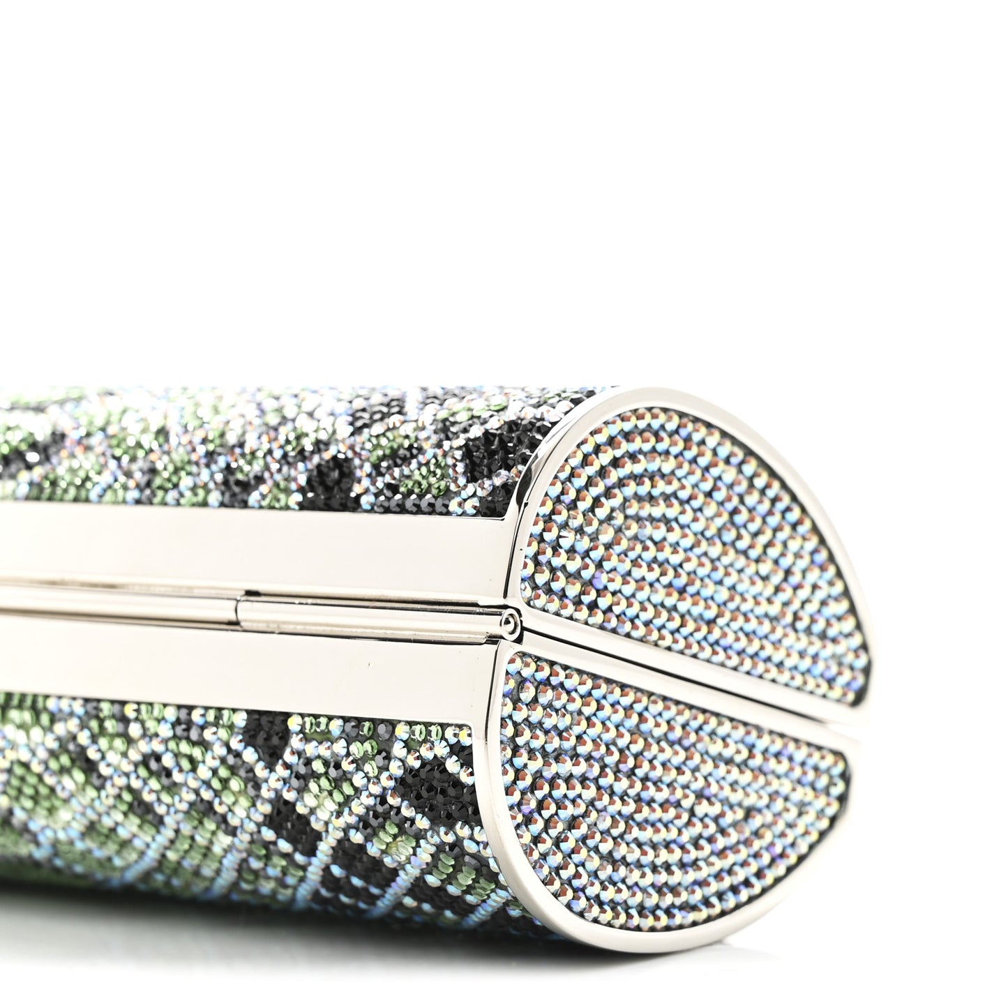 Swarovski Crystal Scales Minaudiere Clutch Blue Multicolor