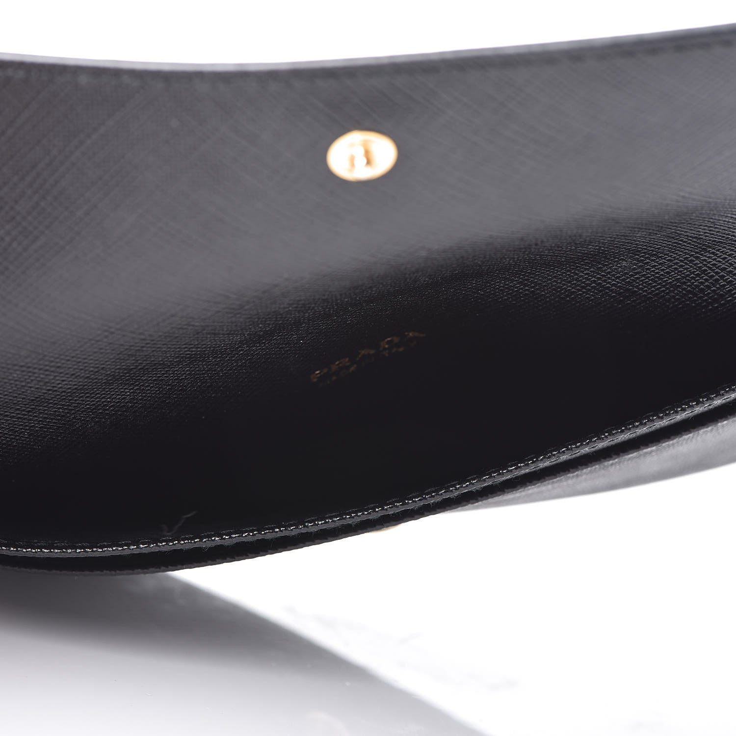 Prada Saffiano Metal Flap Wallet Black 6 of 9