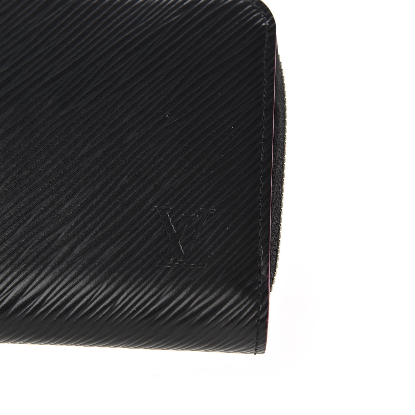 Epi Zippy Wallet Black Hot Pink