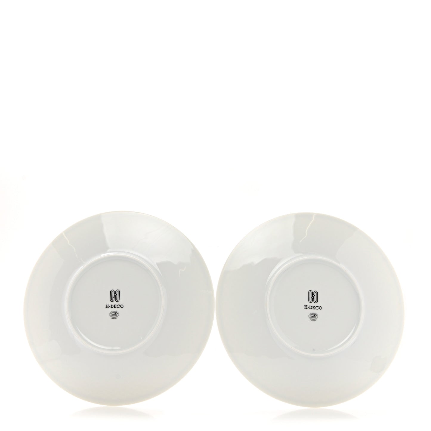 Porcelain H Deco Dinner Plate Set of 2 Black White