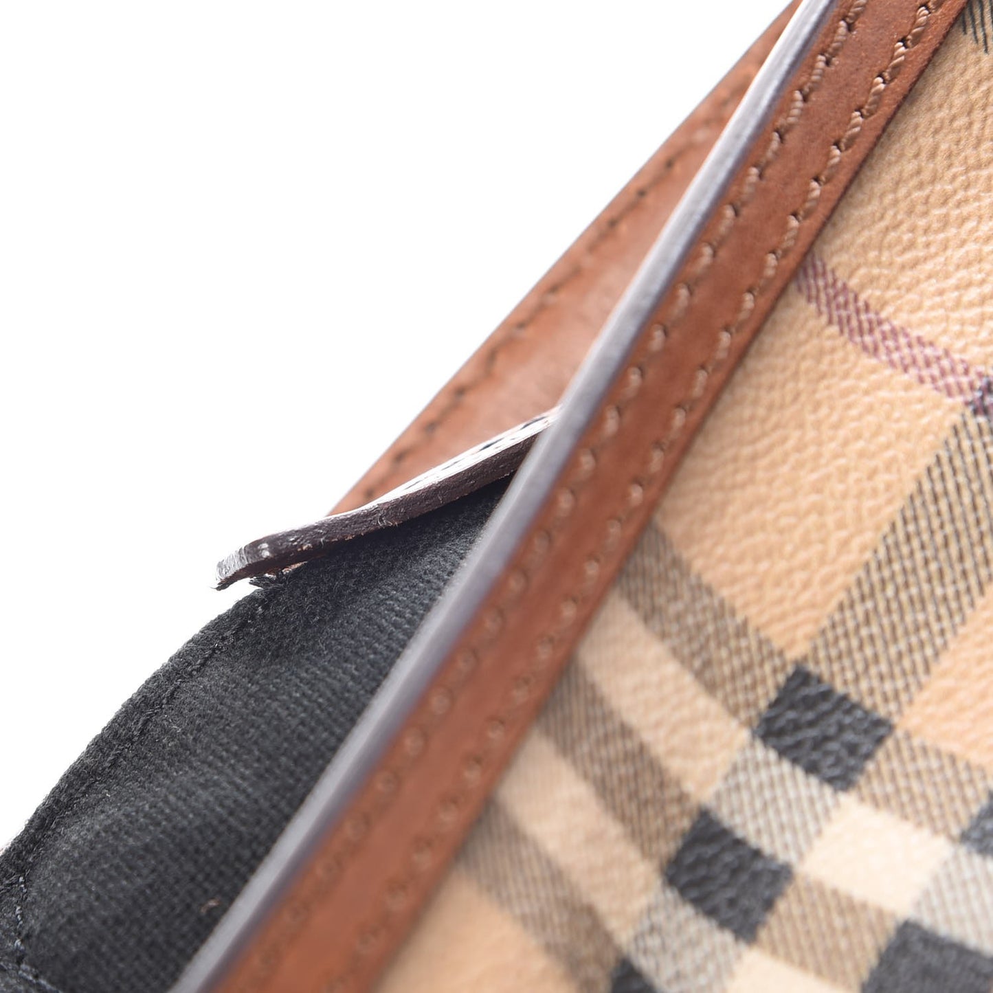 Haymarket Check Flat Crossbody Messenger Bag Tan
