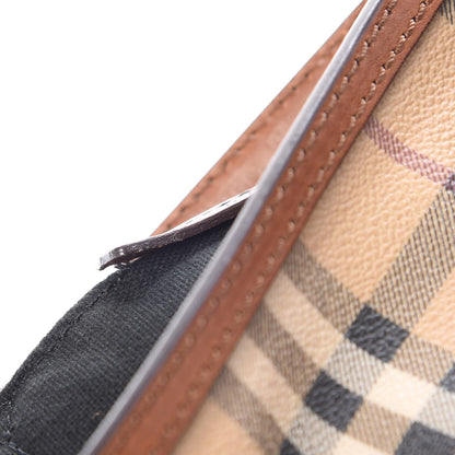 Burberry Haymarket Check Flat Crossbody Messenger Bag Tan 9 of 13