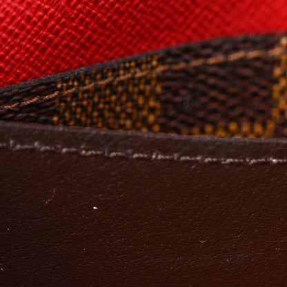 Louis Vuitton Damier Ebene Emilie Wallet Red 7 of 10