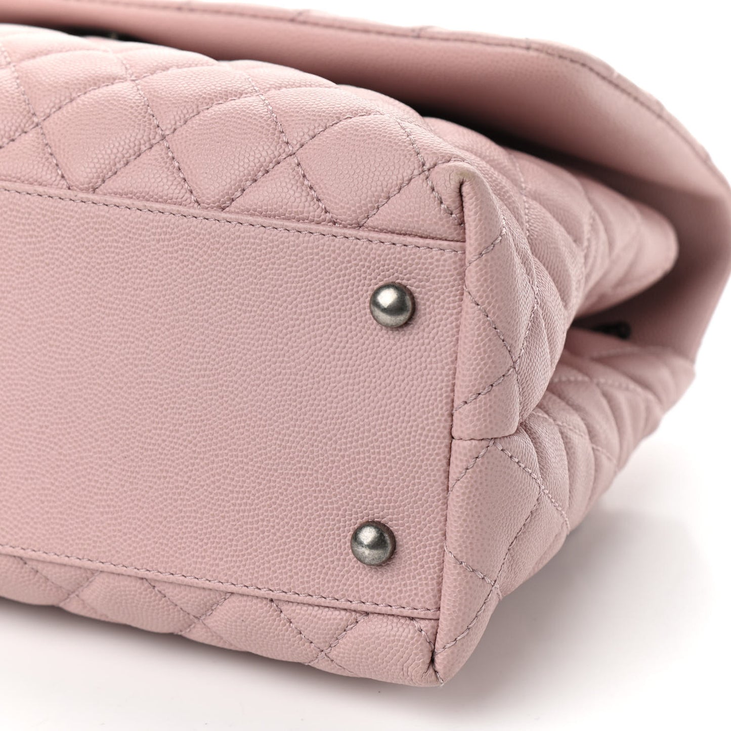 Caviar Quilted Medium Coco Handle Flap Light Pink